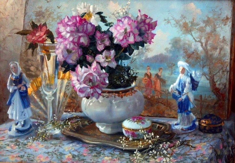Flowers and Figurines
