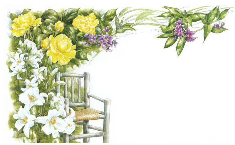 Flowers and Garden Chair