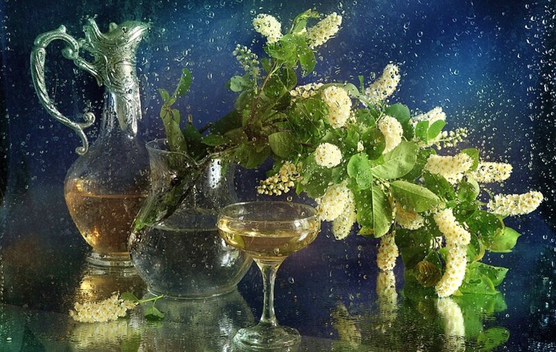 Flowers and Glassware