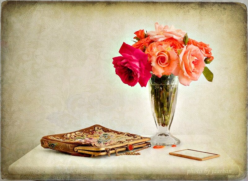 Flowers and Handbag