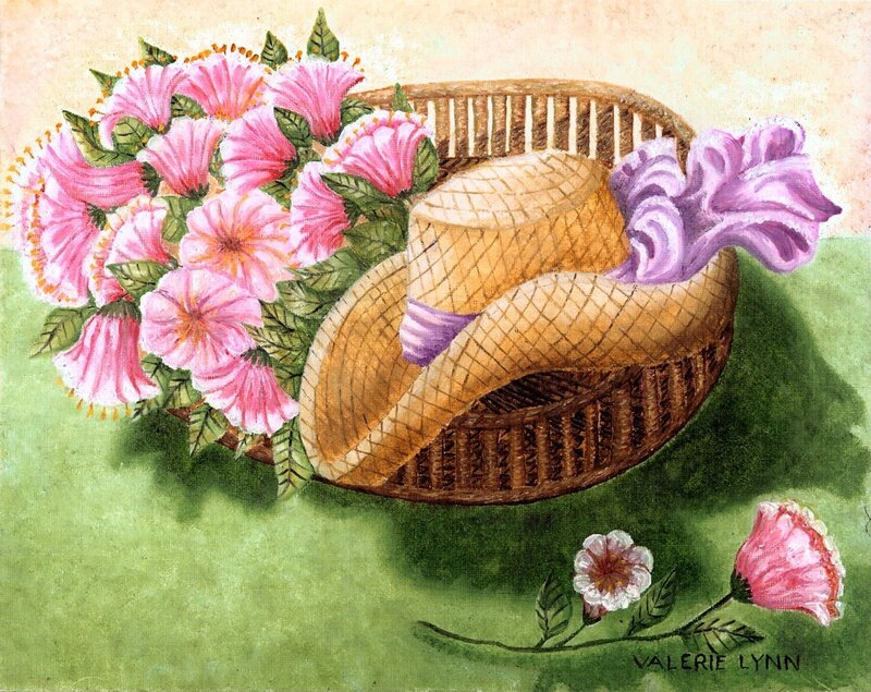 Flowers and Hat Still Life