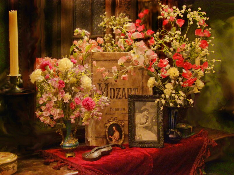 Flowers and Music Items