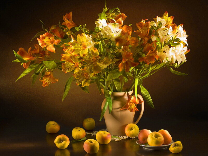 Flowers and Peaches