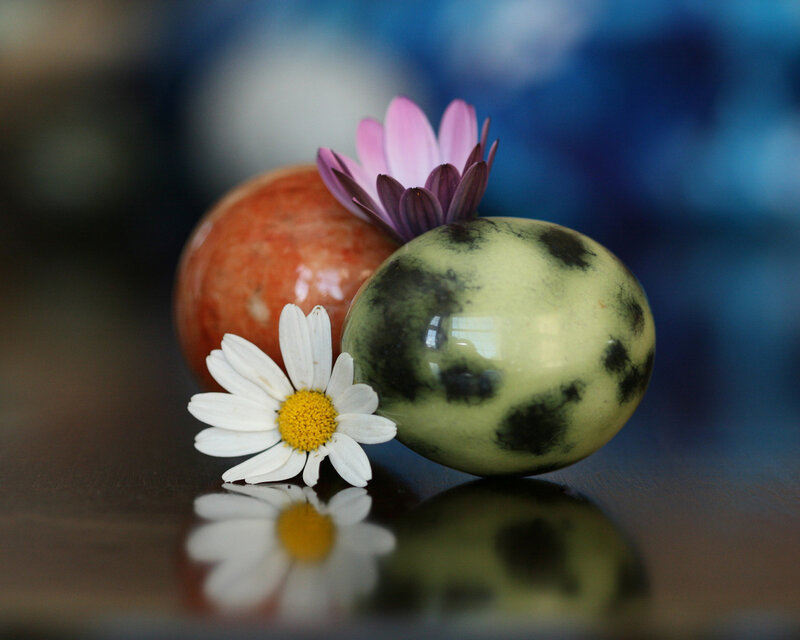 Flowers and Polished Stones