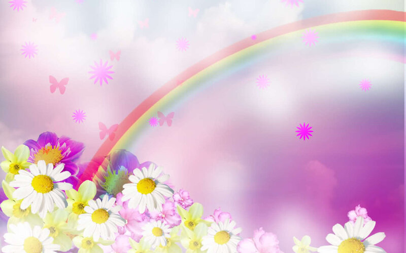 Flowers and Rainbow