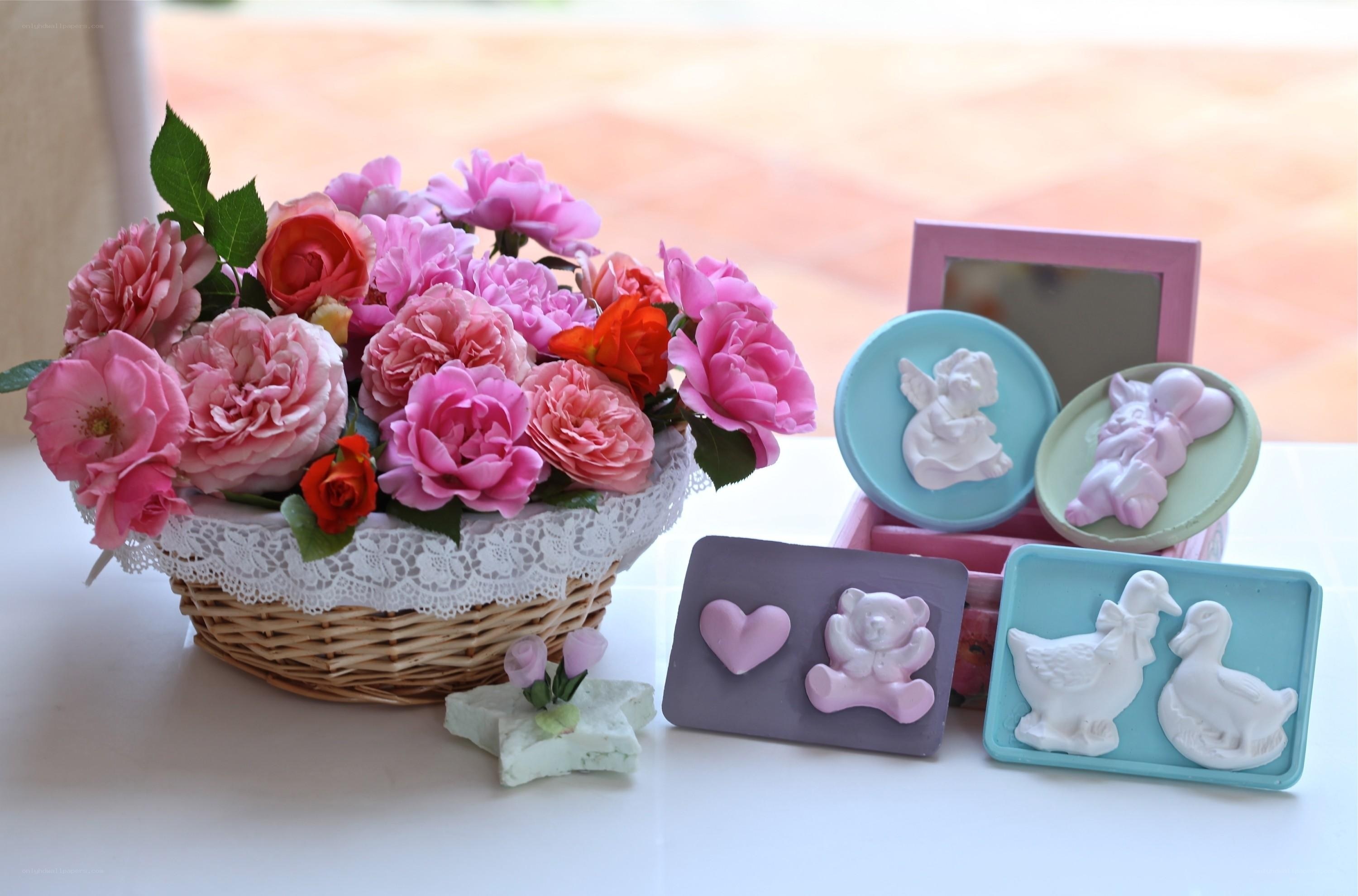 Flowers and soap molds