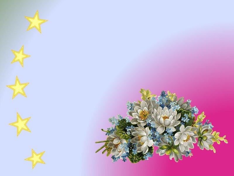 flowers and stars background