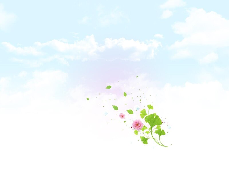 flowers floating in the sky
