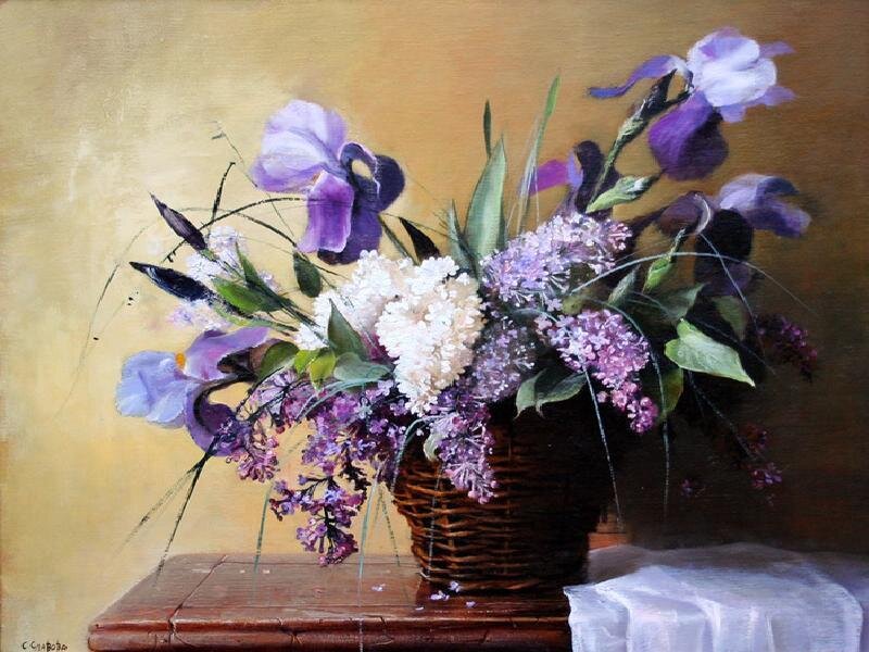 Flowers in a basket