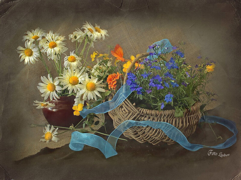 Flowers in a basket