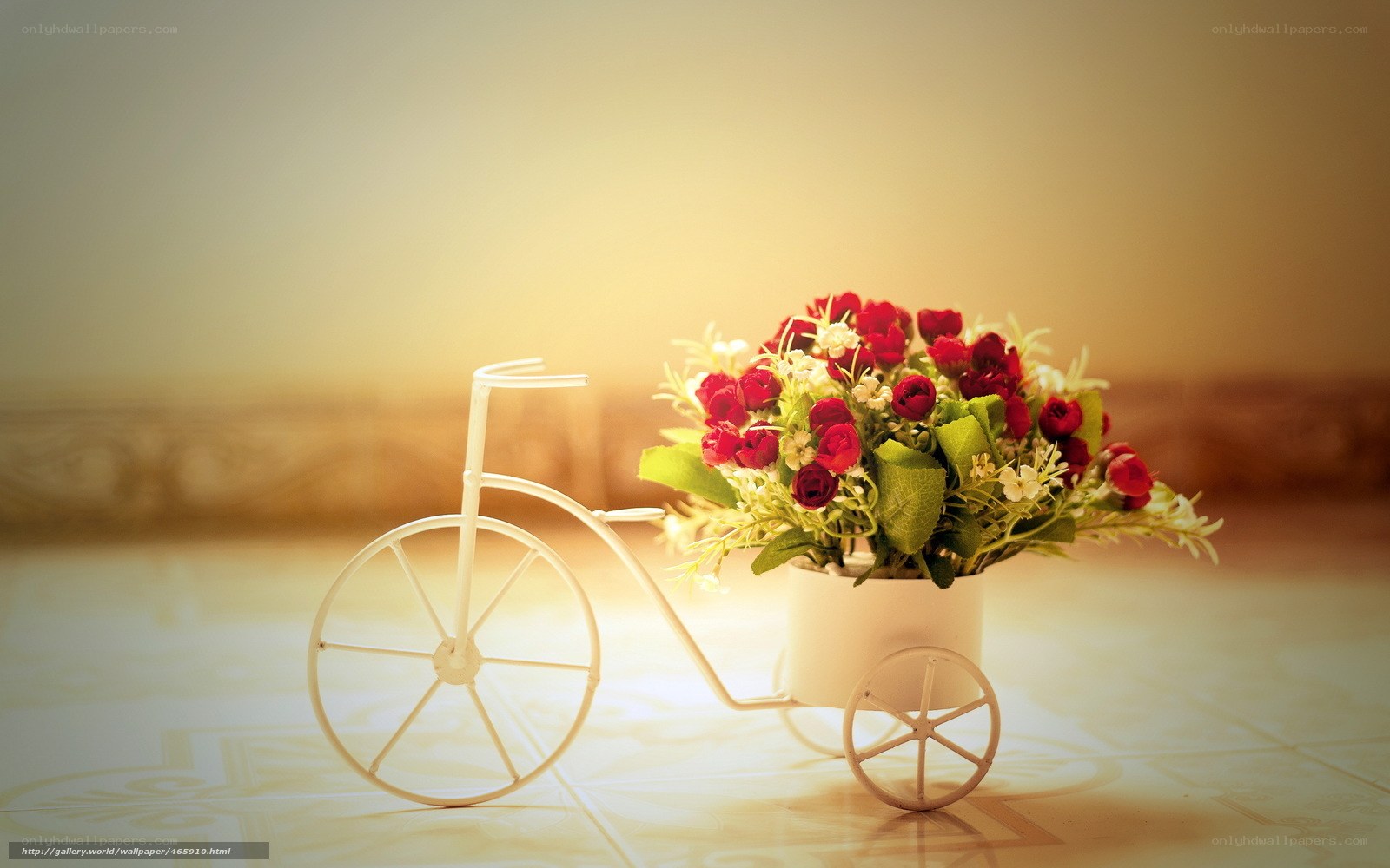 Flowers in a bicycle cart