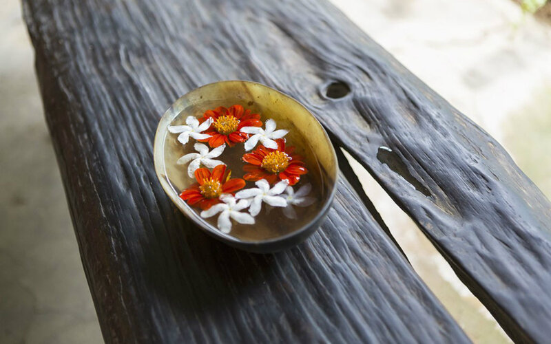 Flowers in a Bowl — Brown