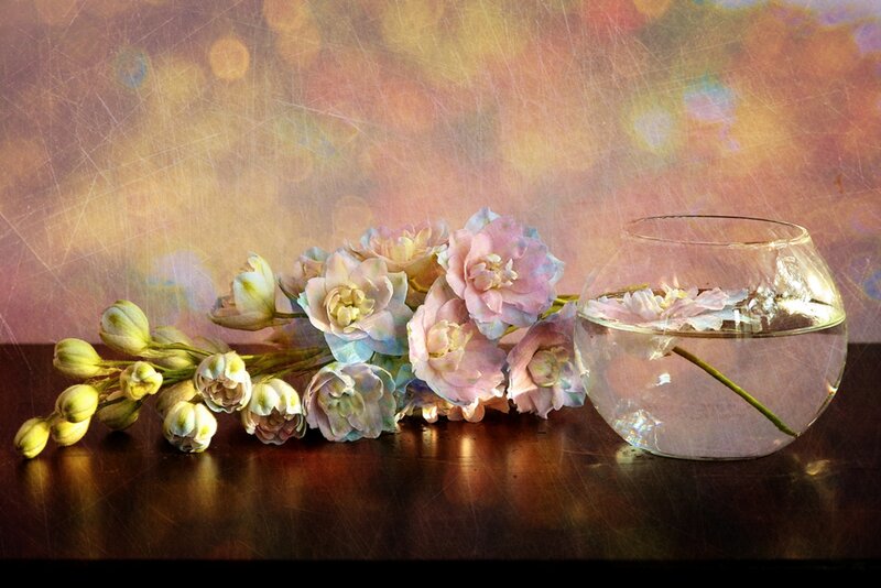 Flowers in a Bowl — Pink, Serene