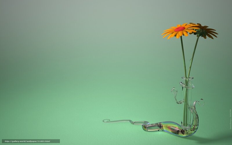 Flowers in a glass vase