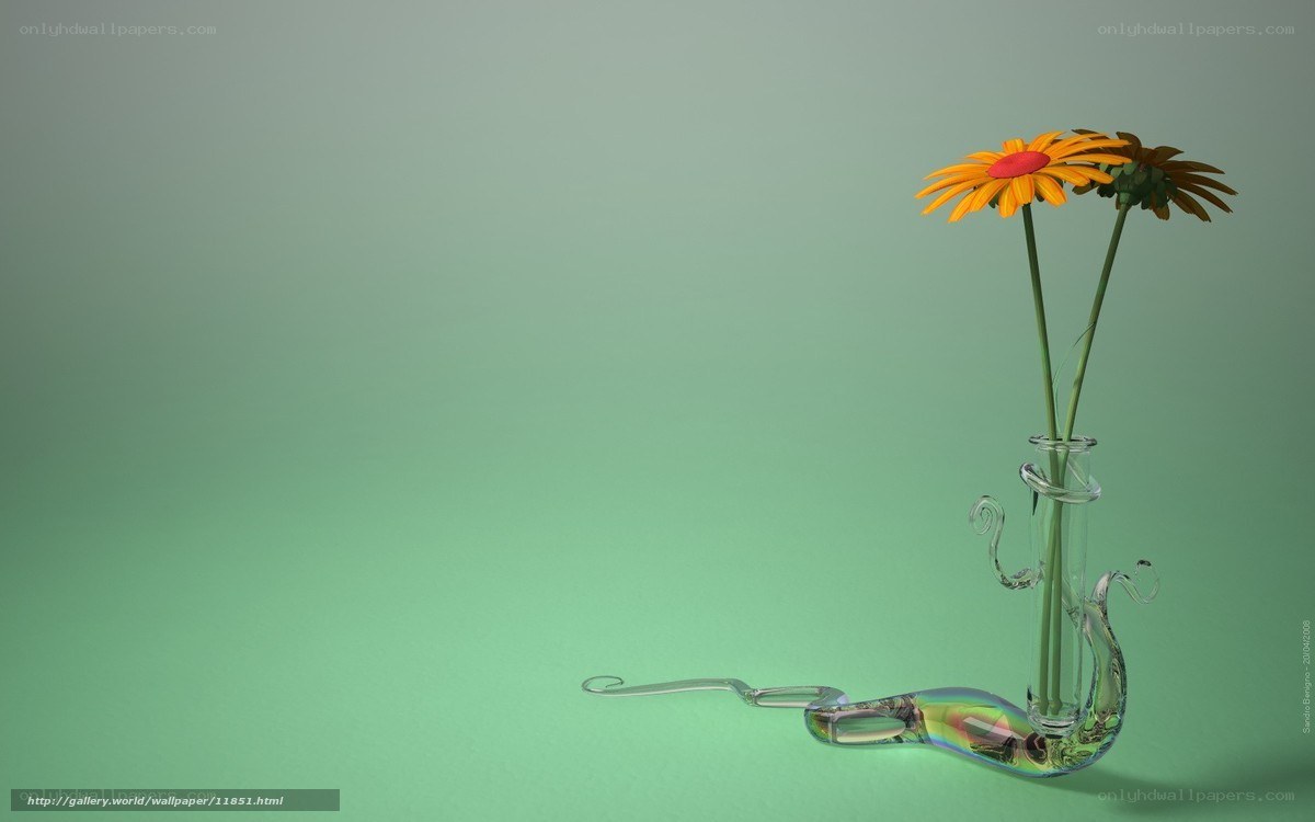 Flowers in a glass vase