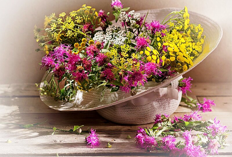 Flowers in a Hat