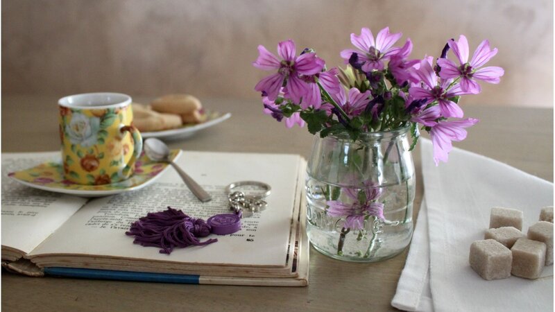 Flowers in a Jar — Purple, Serene