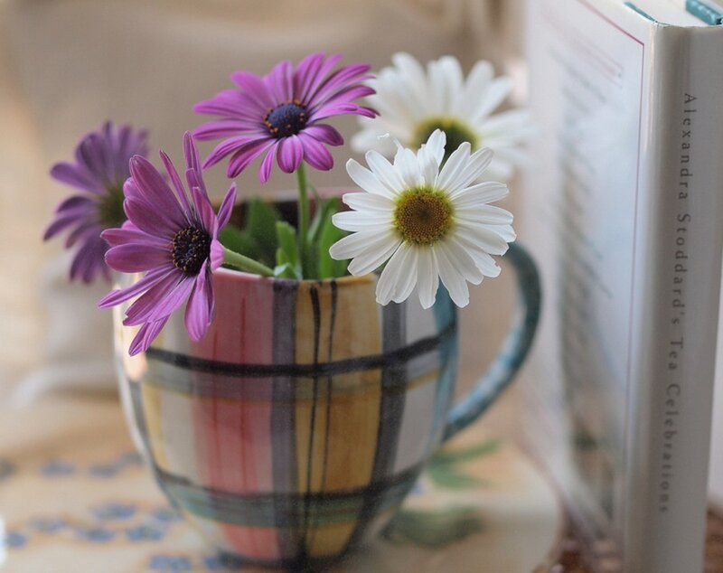 Flowers in a Mug — Purple