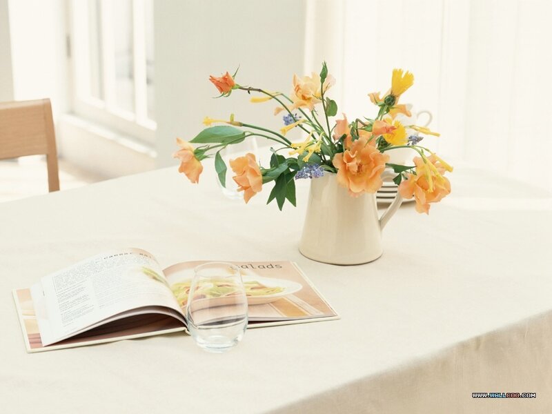 Flowers in a Pitcher — White, Serene