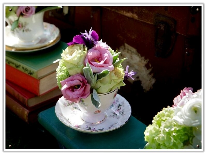 Flowers in a Teacup — Pink, Serene