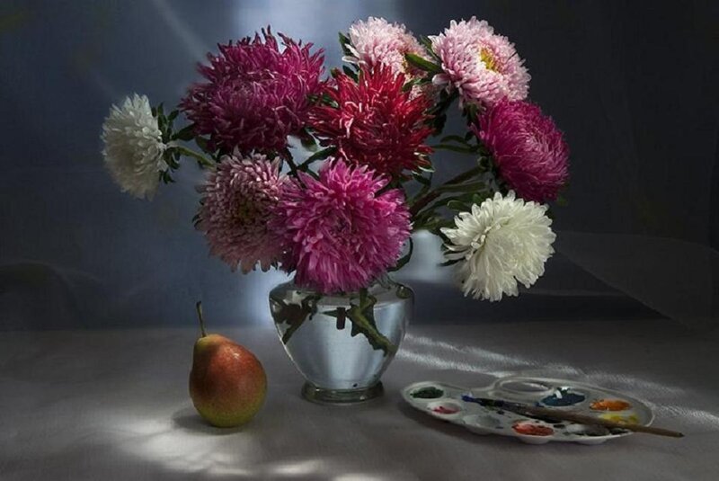 Flowers in a Vase — Pink, Dramatic