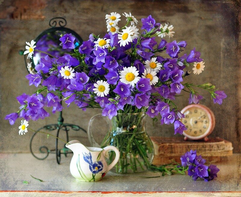 Flowers in a vase still life