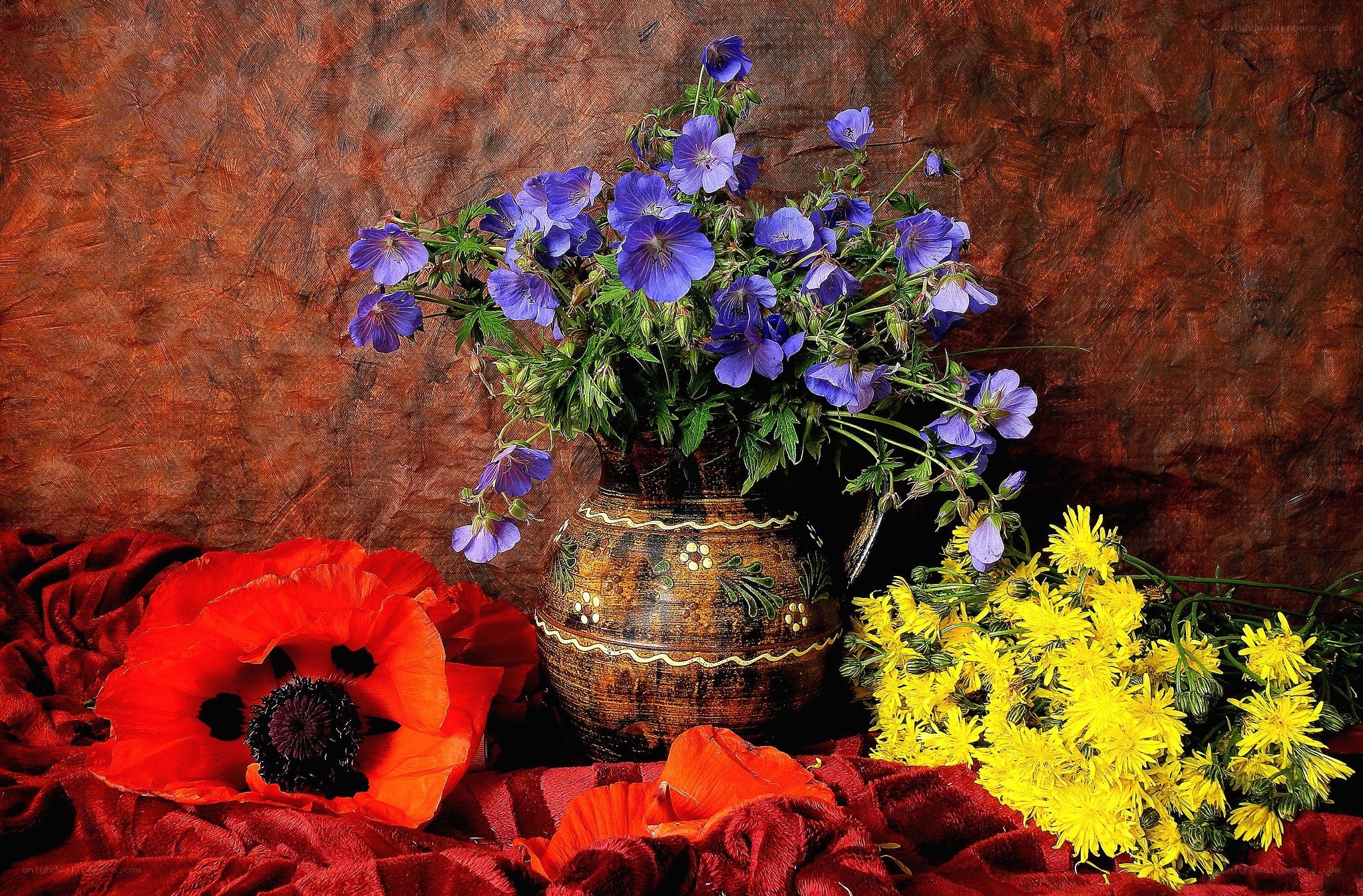Flowers in a vase still life
