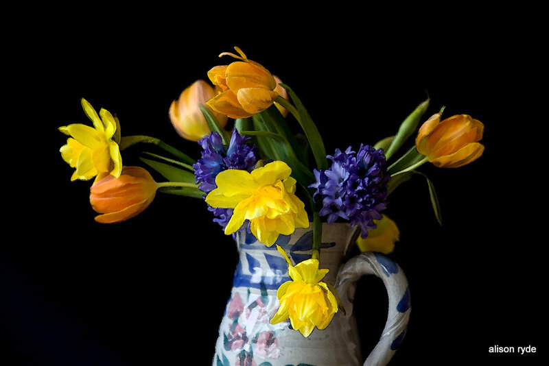 Flowers in a Vase — Yellow