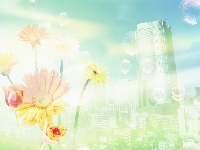 Flowers in Cityscape