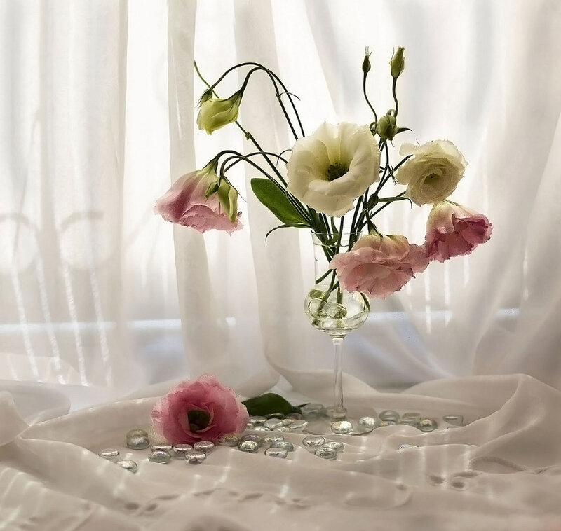 Flowers in Glass Vase