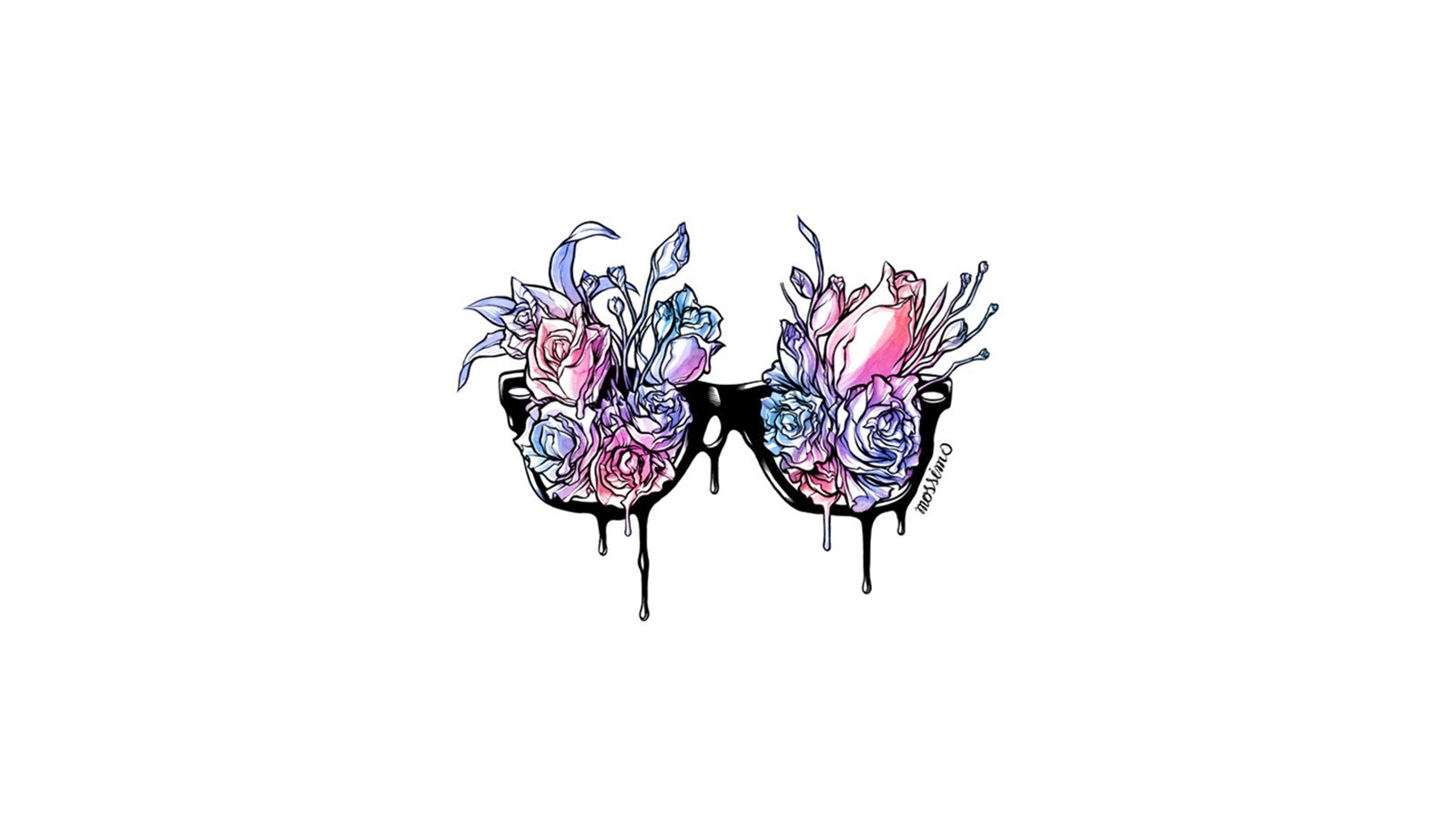 flowers in glasses art