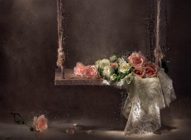 Flowers on a Swing