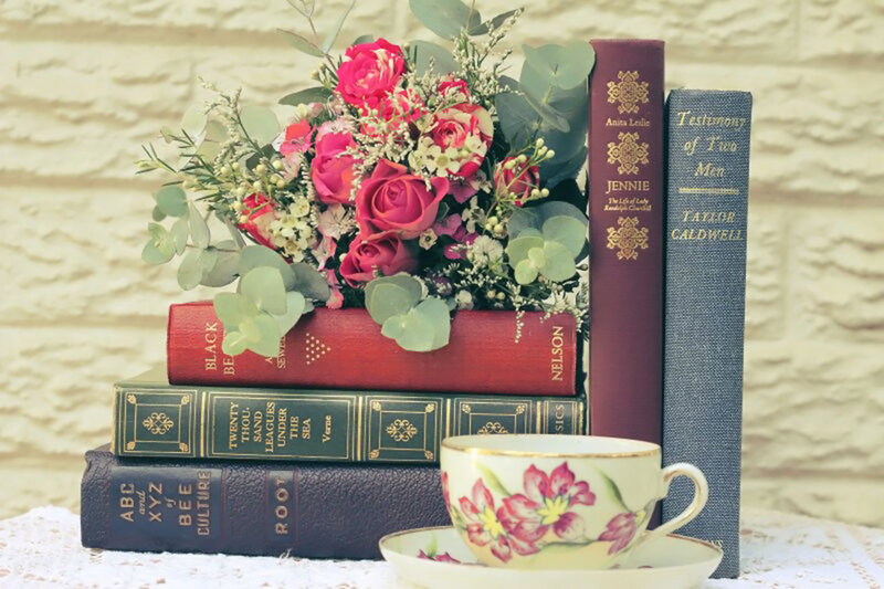 Flowers on Books