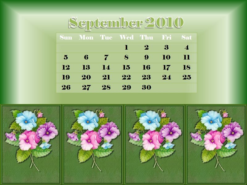 Flowers on Calendar