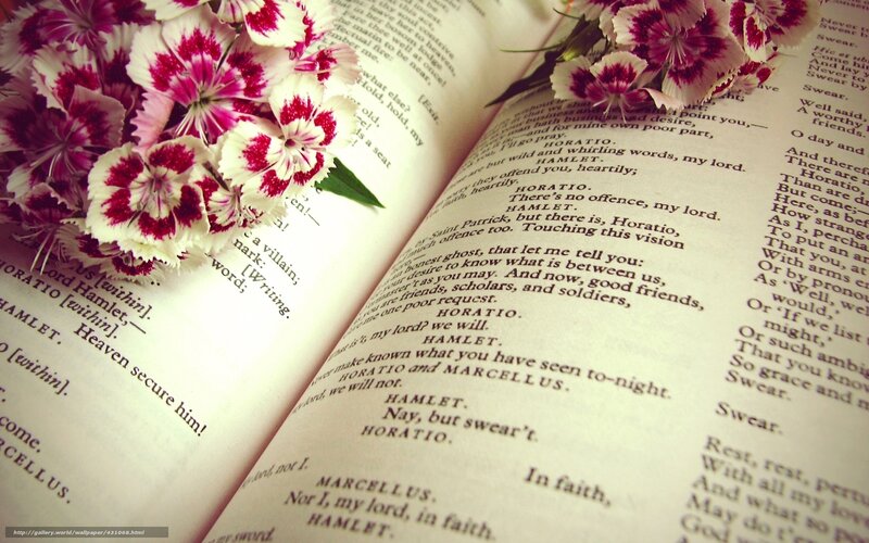 flowers on open book