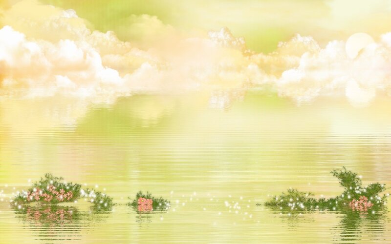 Flowers on Water — Yellow