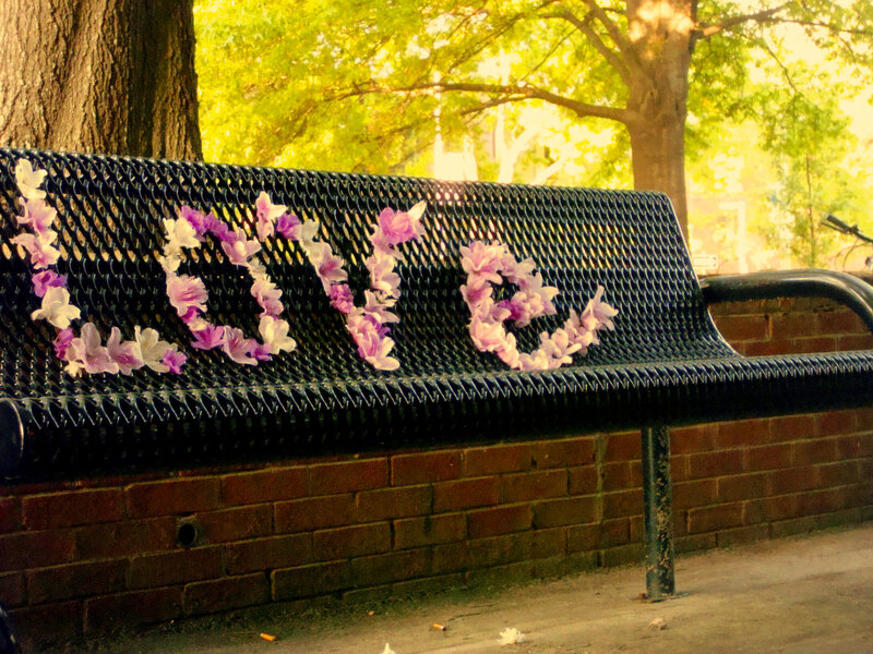 Flowers Spelling Love