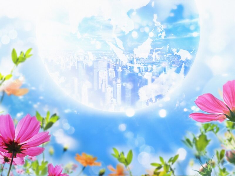Flowers with City Globe