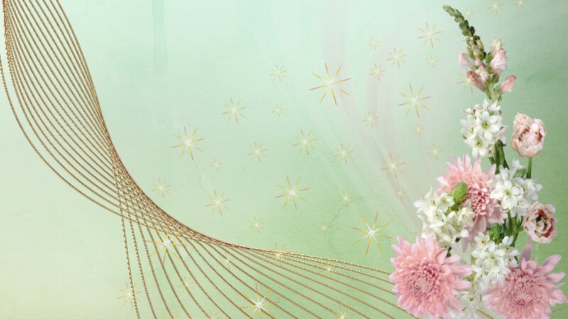 Flowers with Golden Lines