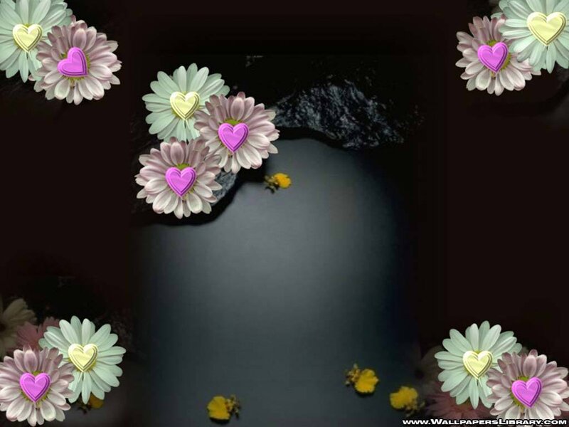 flowers with heart center