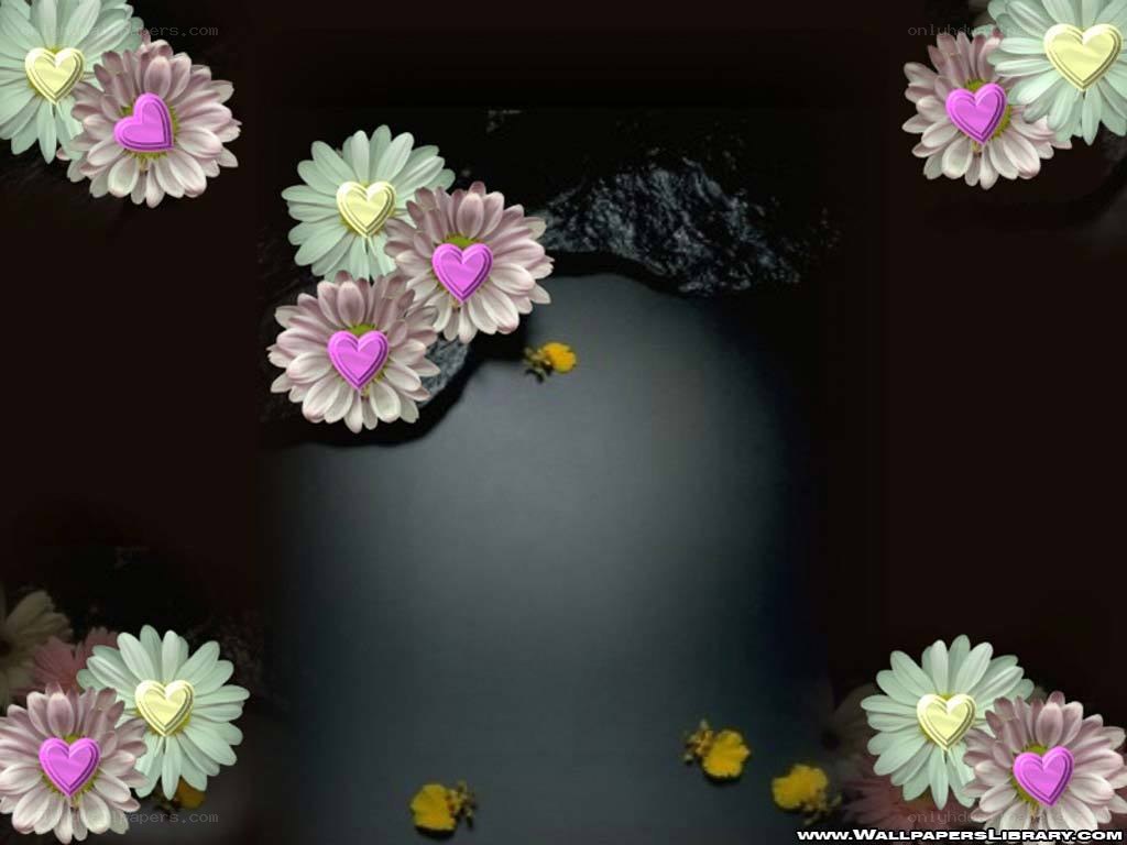 flowers with heart center