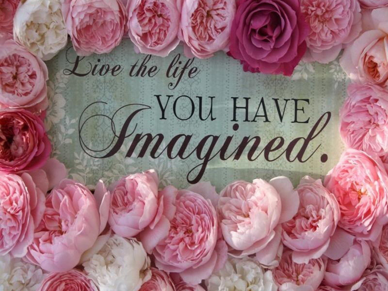 flowers with inspirational quote