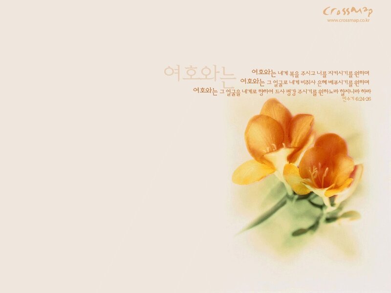 Flowers with Korean text