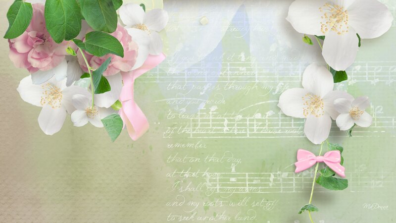 Flowers with Musical Notes