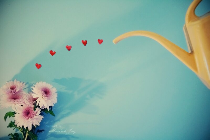 Flowers with Watering Can