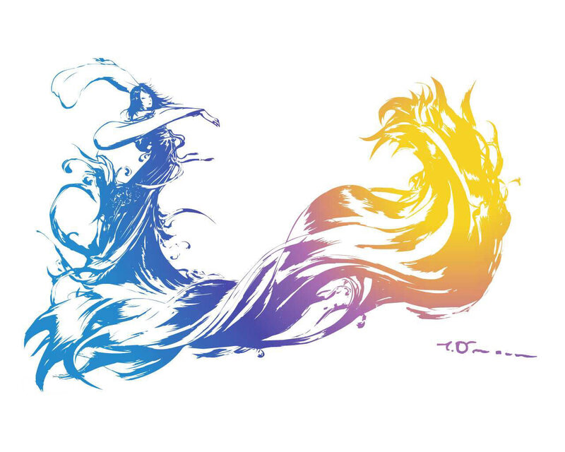 flowing figure with color gradient