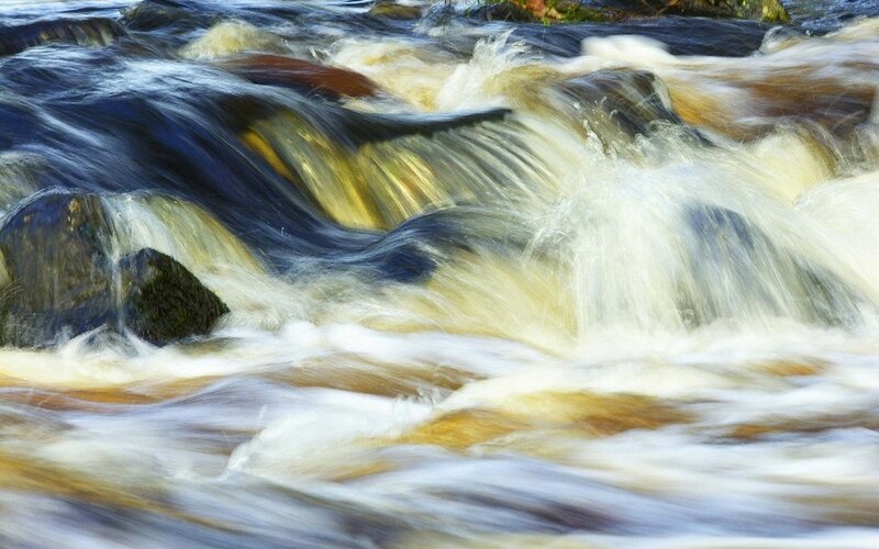 Flowing river water