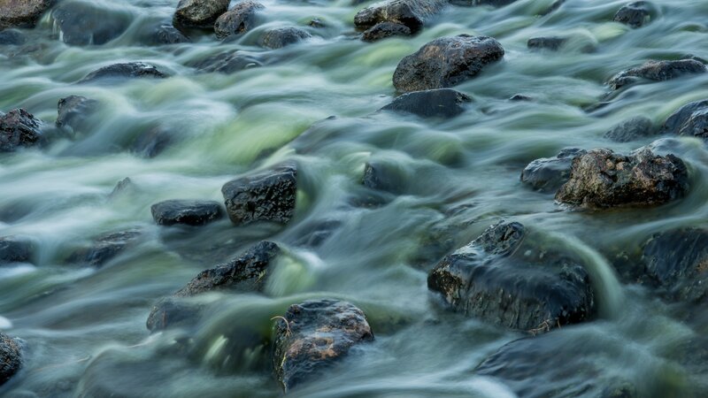 Flowing River Water — Green