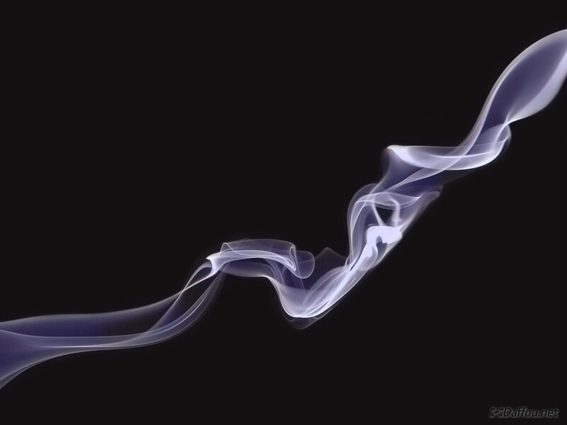 Flowing smoke against black