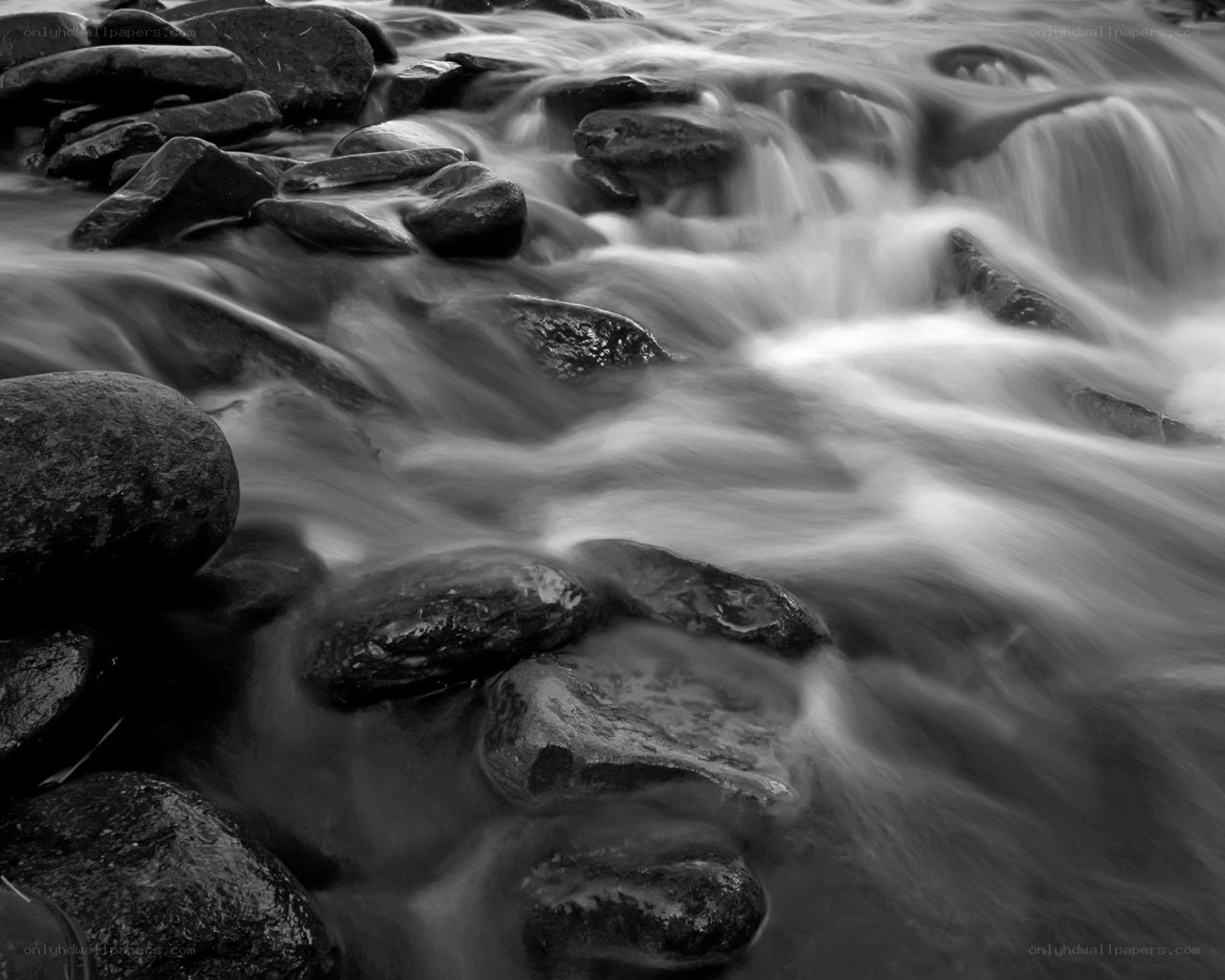 Flowing stream over rocks